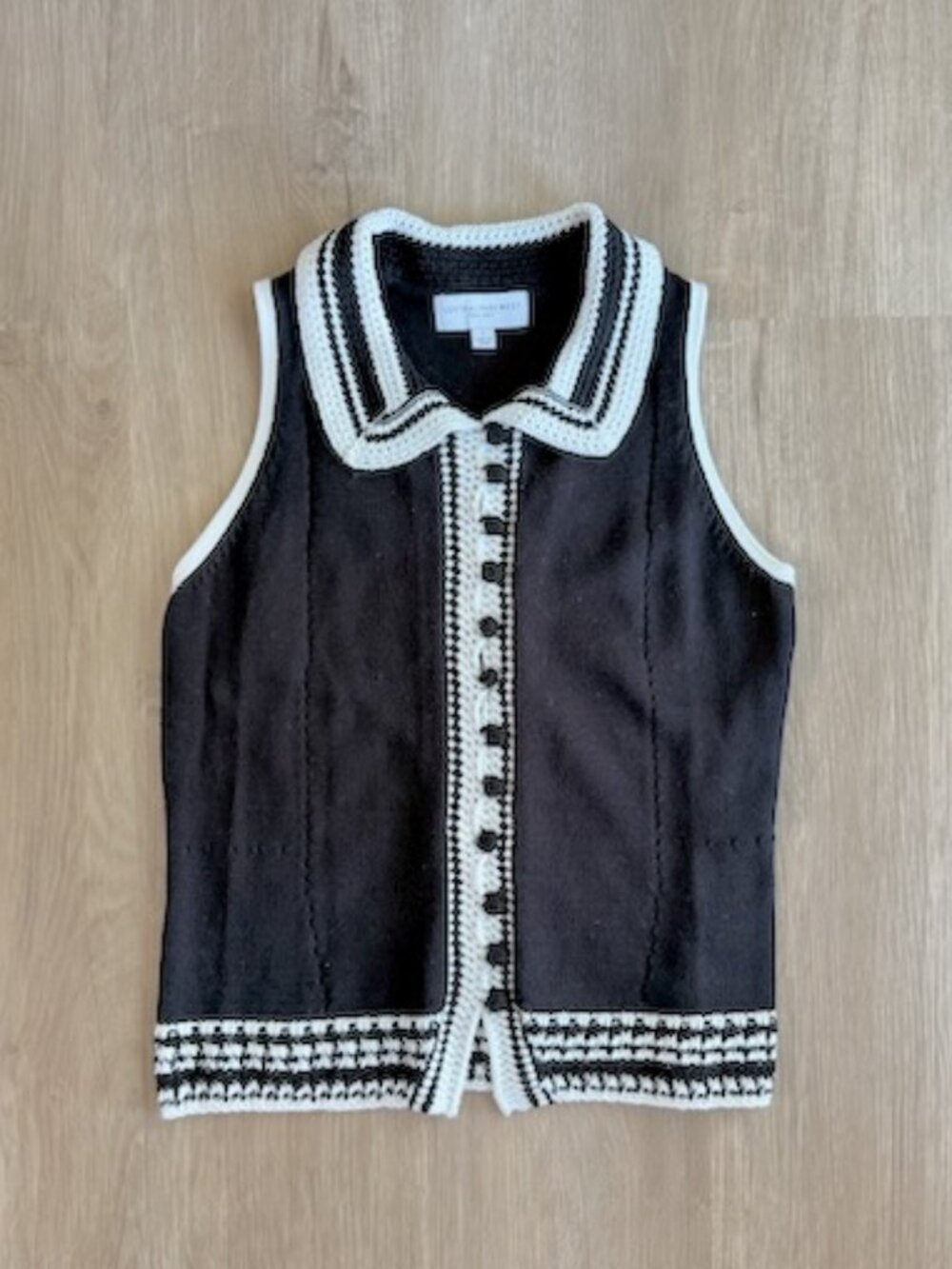 Central Park West Charli Crochet Top Black S